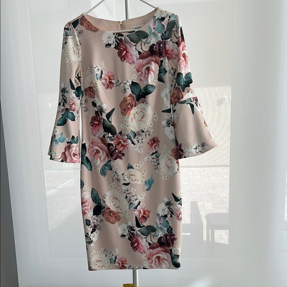 Calvin Klein Sz 6 Floral Print Women's lined Dress.$19-